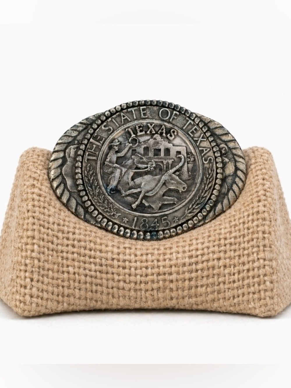 Vintage Koleaco State of Texas 1845 Belt Buckle T19